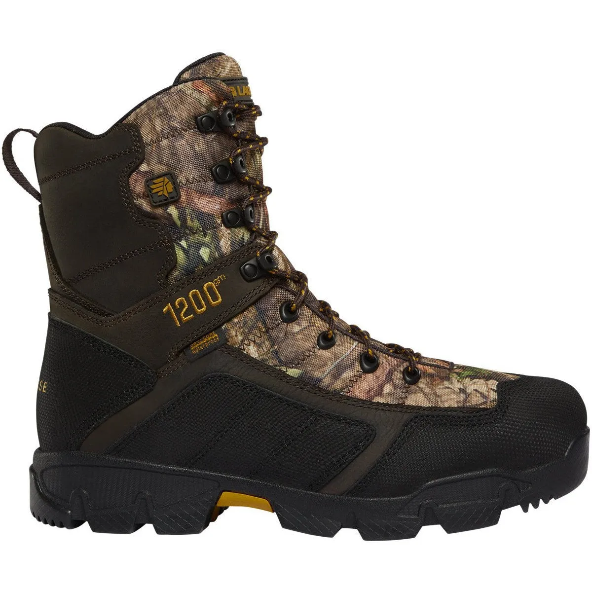 Lacrosse Men's Cold Snap 9" Plain Toe Pac WP 1200G Hunt Boot Mossy Oak 566710