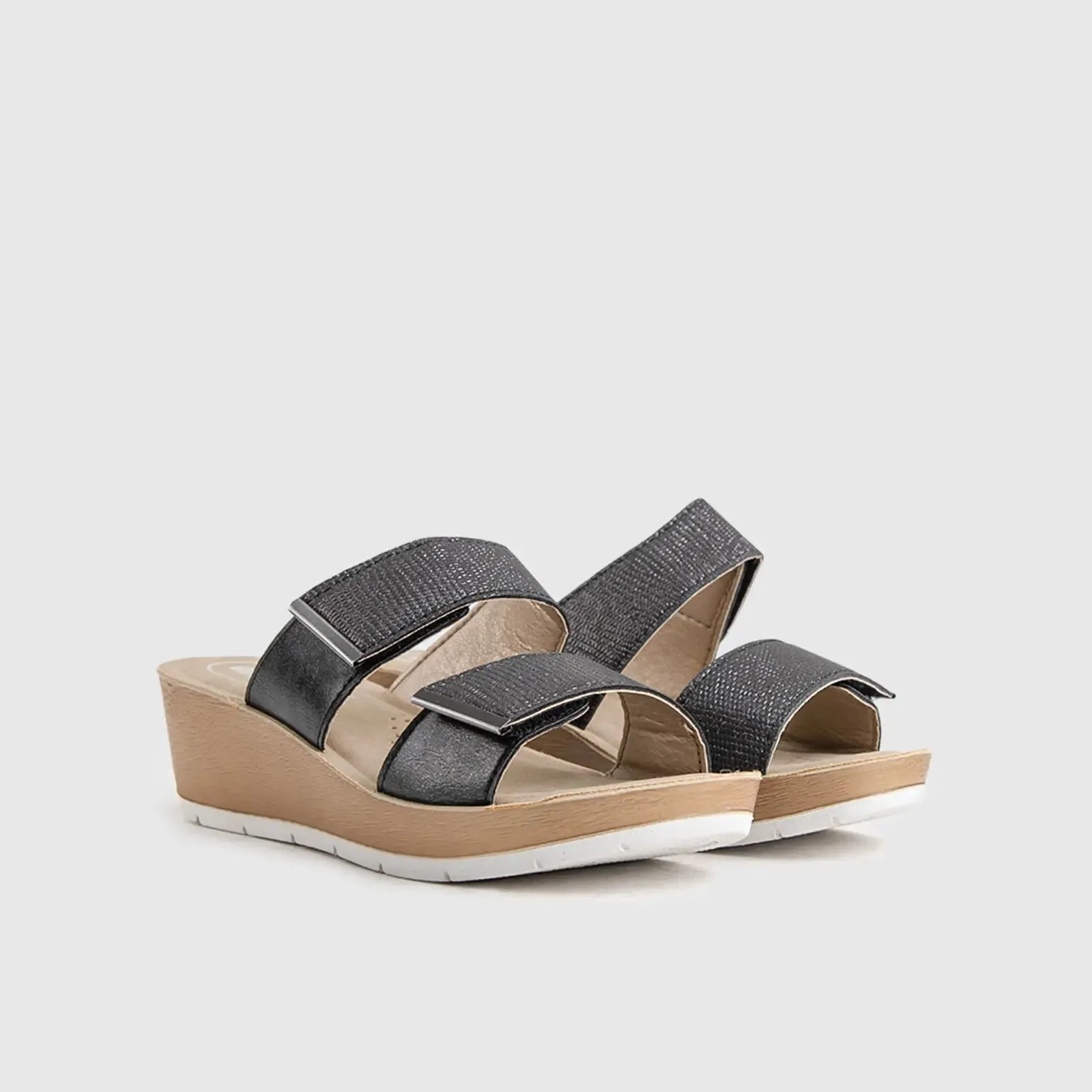 Ladies Comfort Sandals RN012 Pewter
