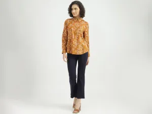 Ladies Long Sleeve Printed Shirt