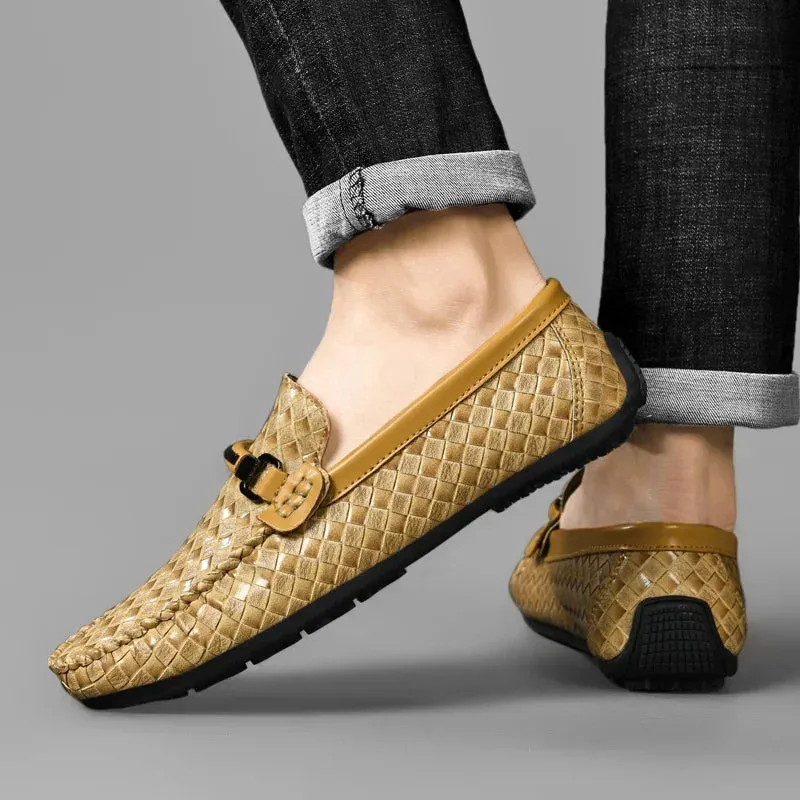Leather low shoes