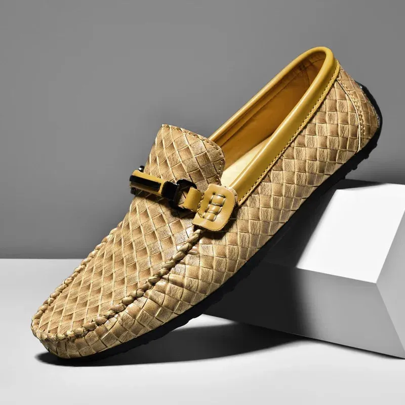 Leather low shoes