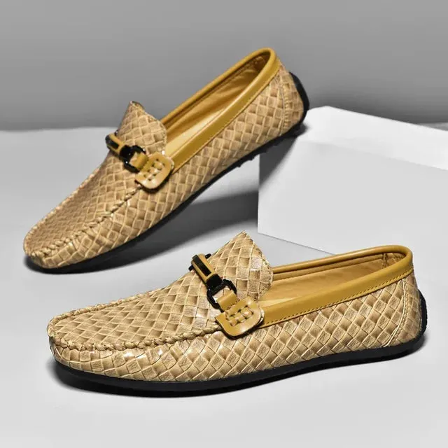 Leather low shoes