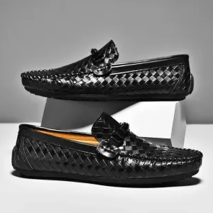 Leather low shoes