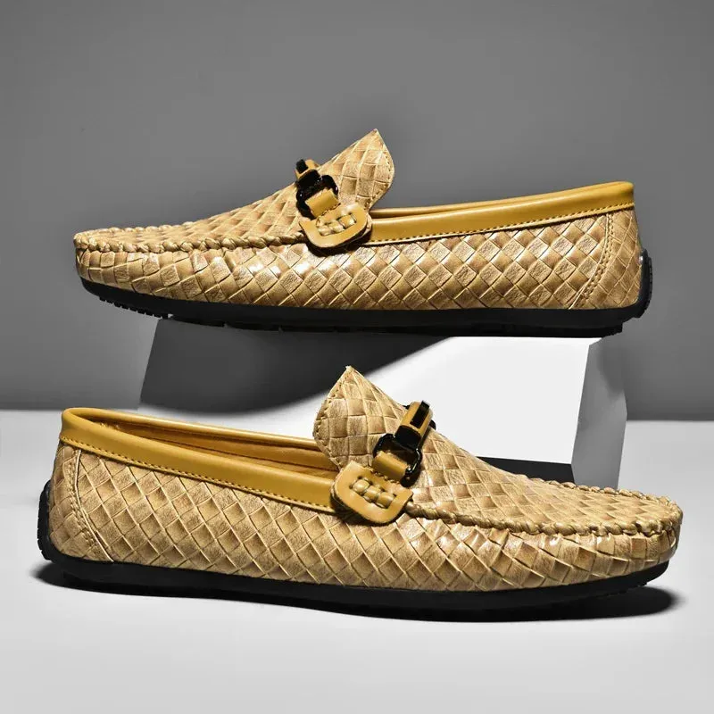 Leather low shoes