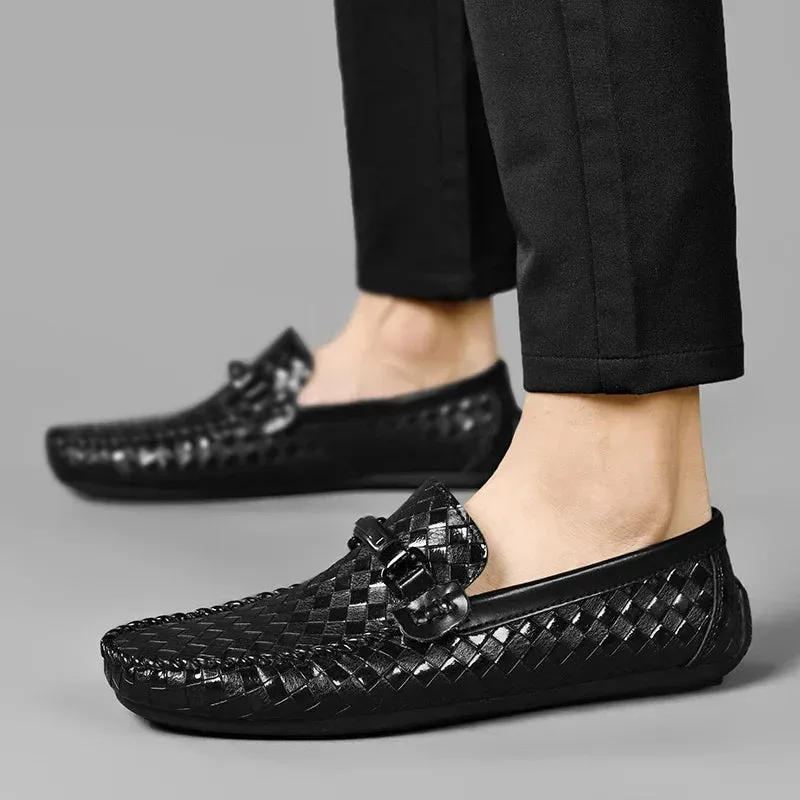 Leather low shoes