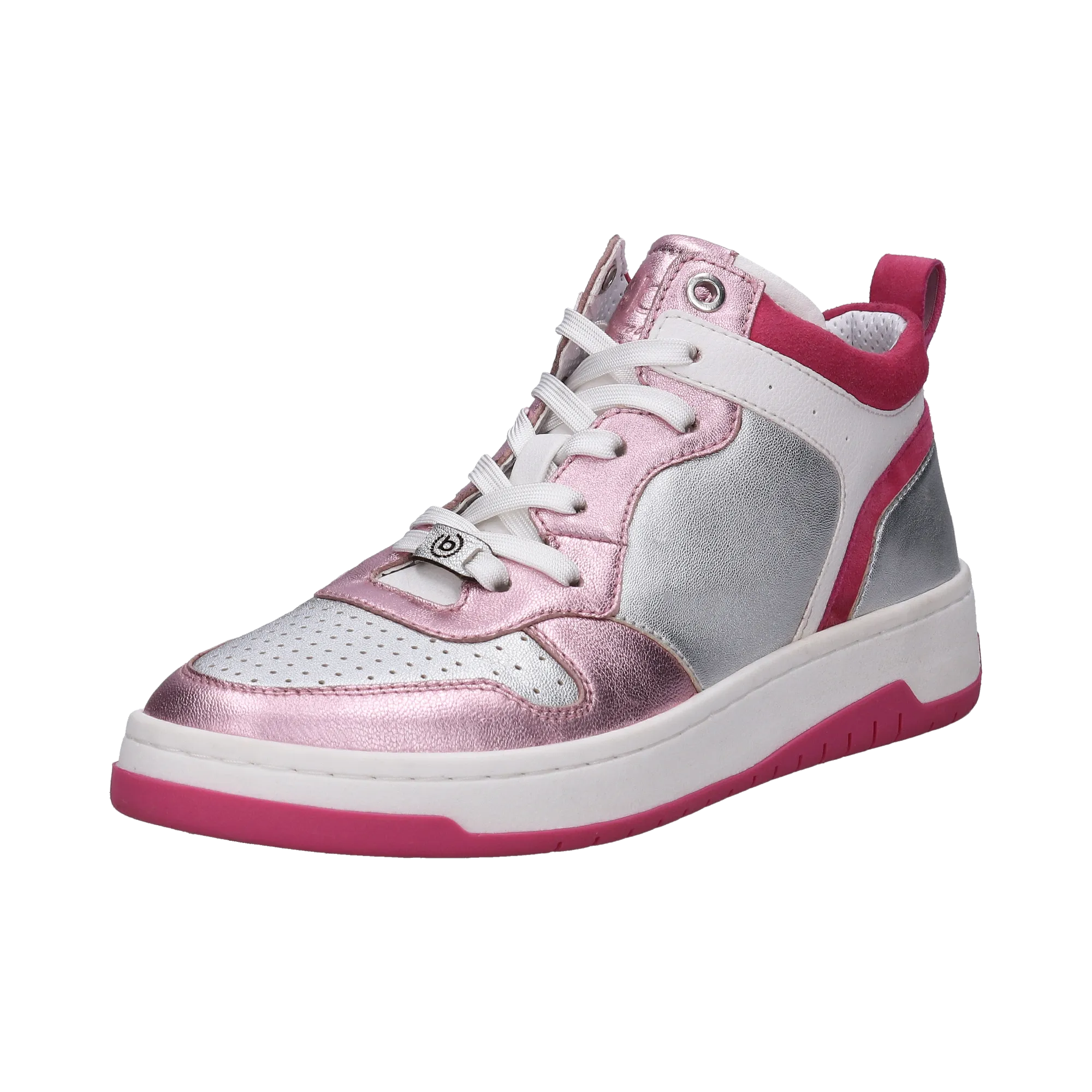 Leder Sneaker silber