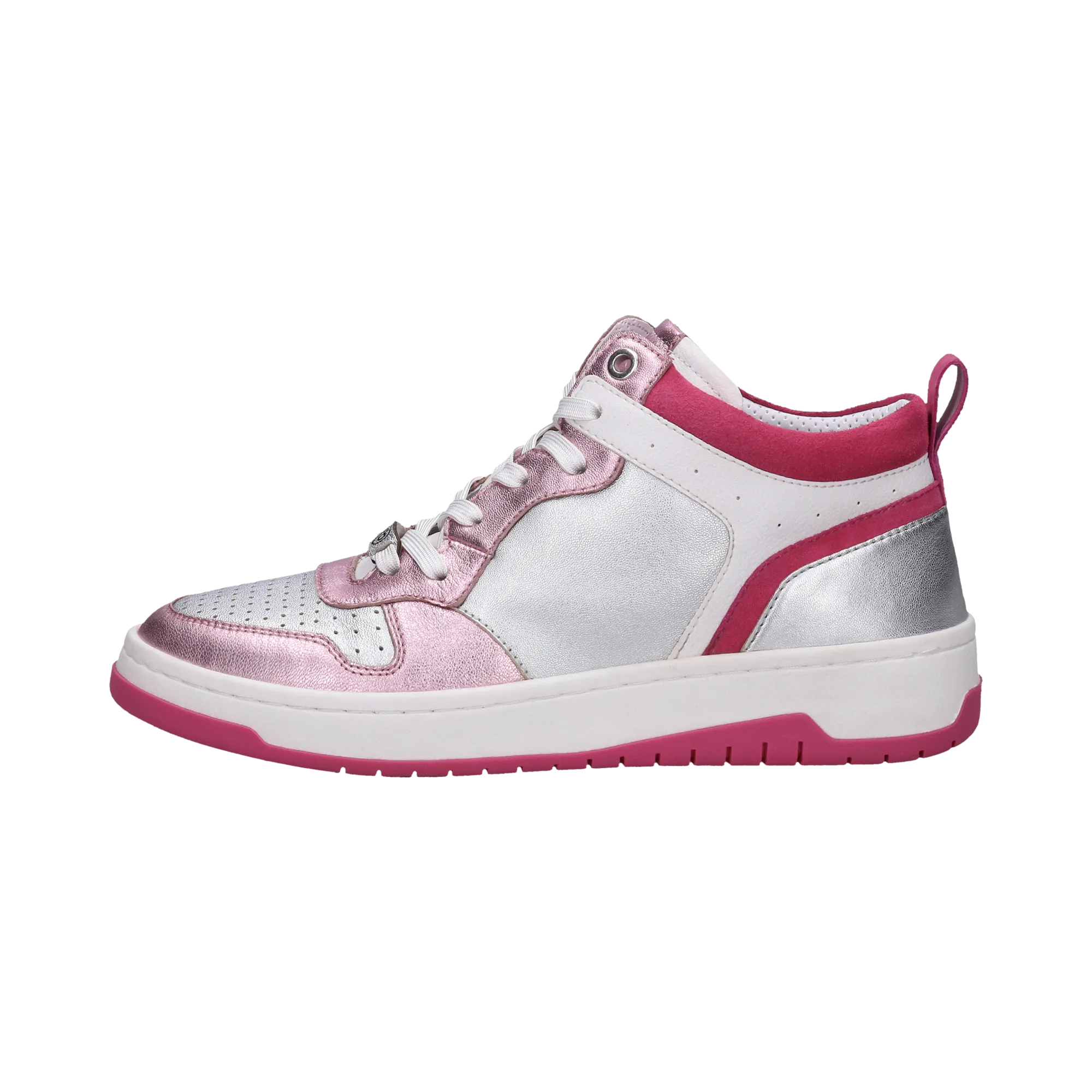 Leder Sneaker silber