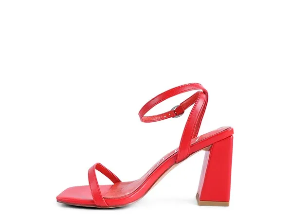 London Rag Block Heel Ankle Strap Sandals