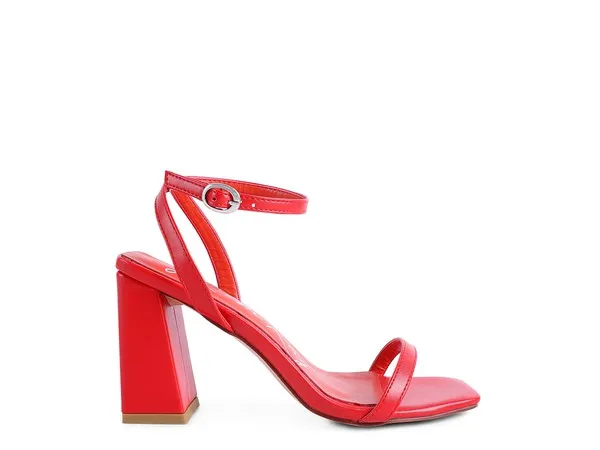 London Rag Block Heel Ankle Strap Sandals