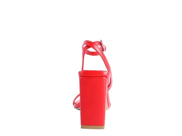London Rag Block Heel Ankle Strap Sandals
