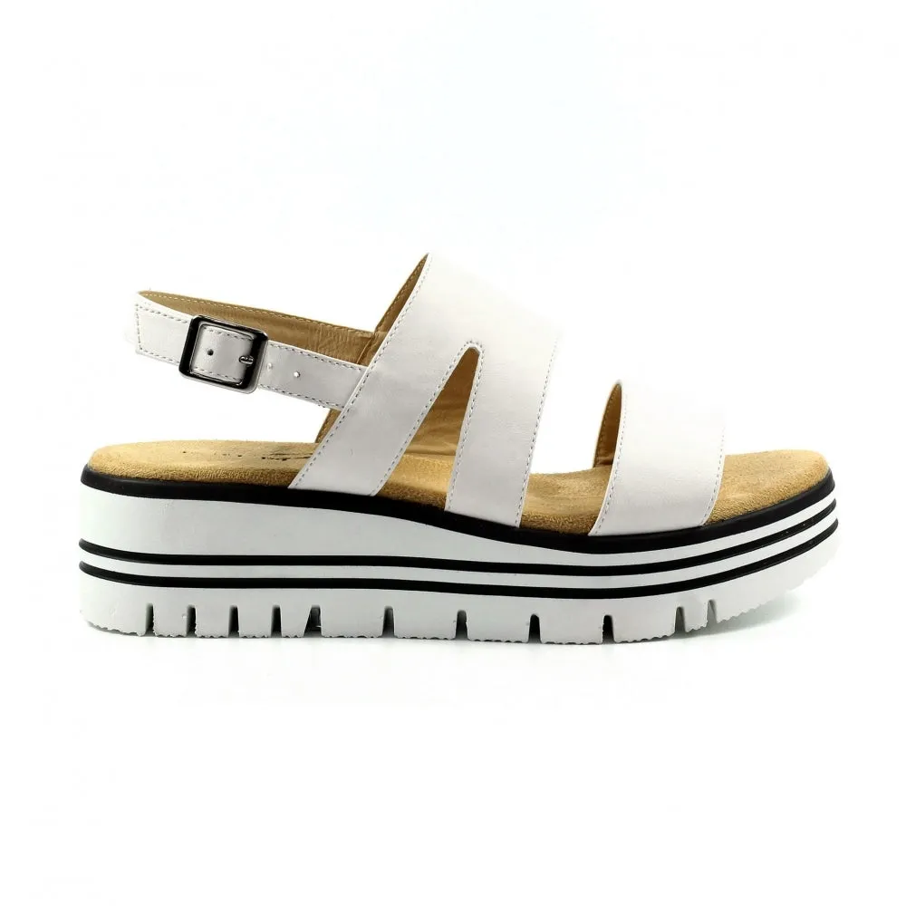 Lunar Jocelyn White Wedge Sandal