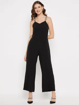 Madame  Cami-Neckline Black Jumpsuit