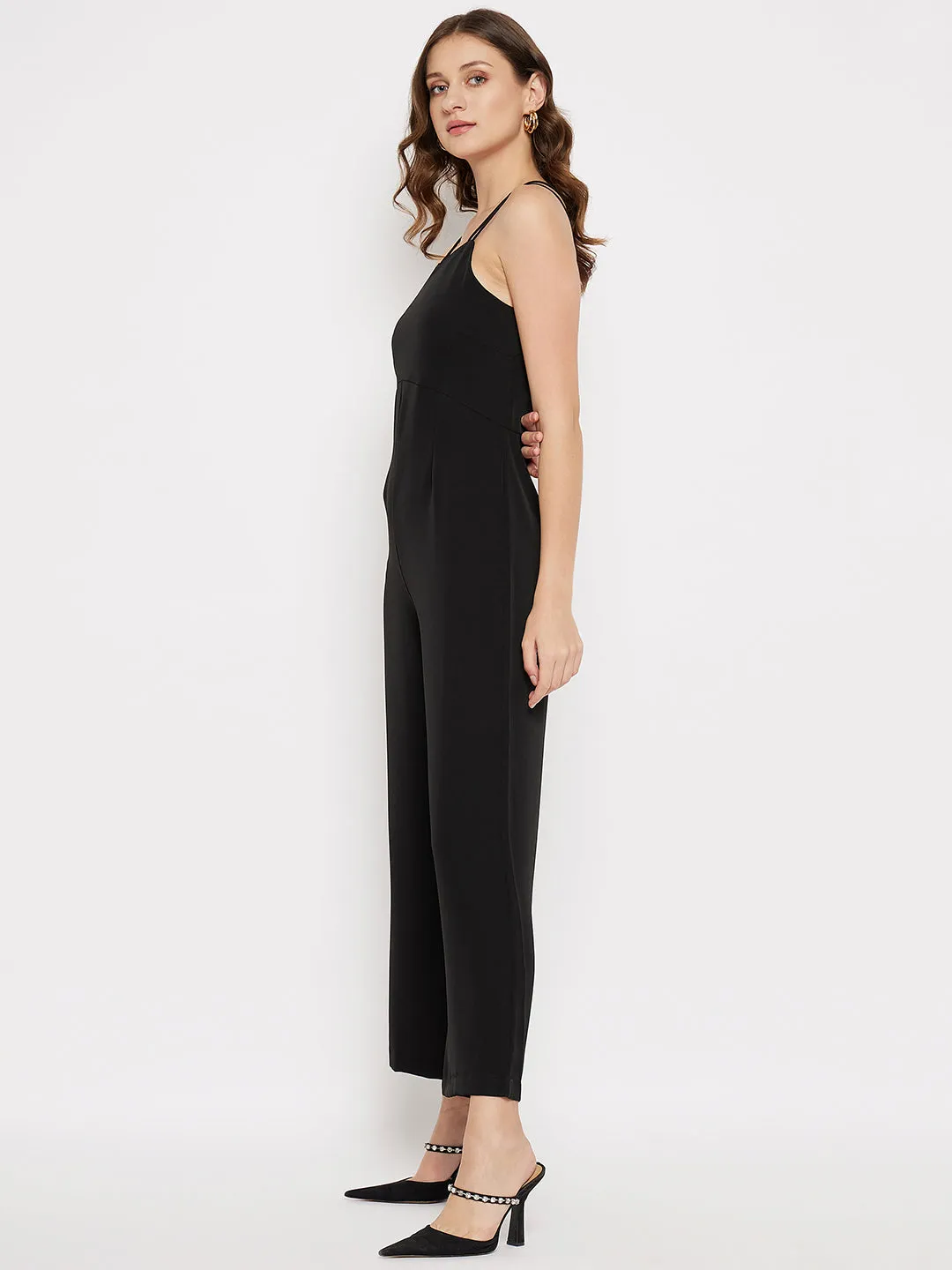 Madame  Cami-Neckline Black Jumpsuit
