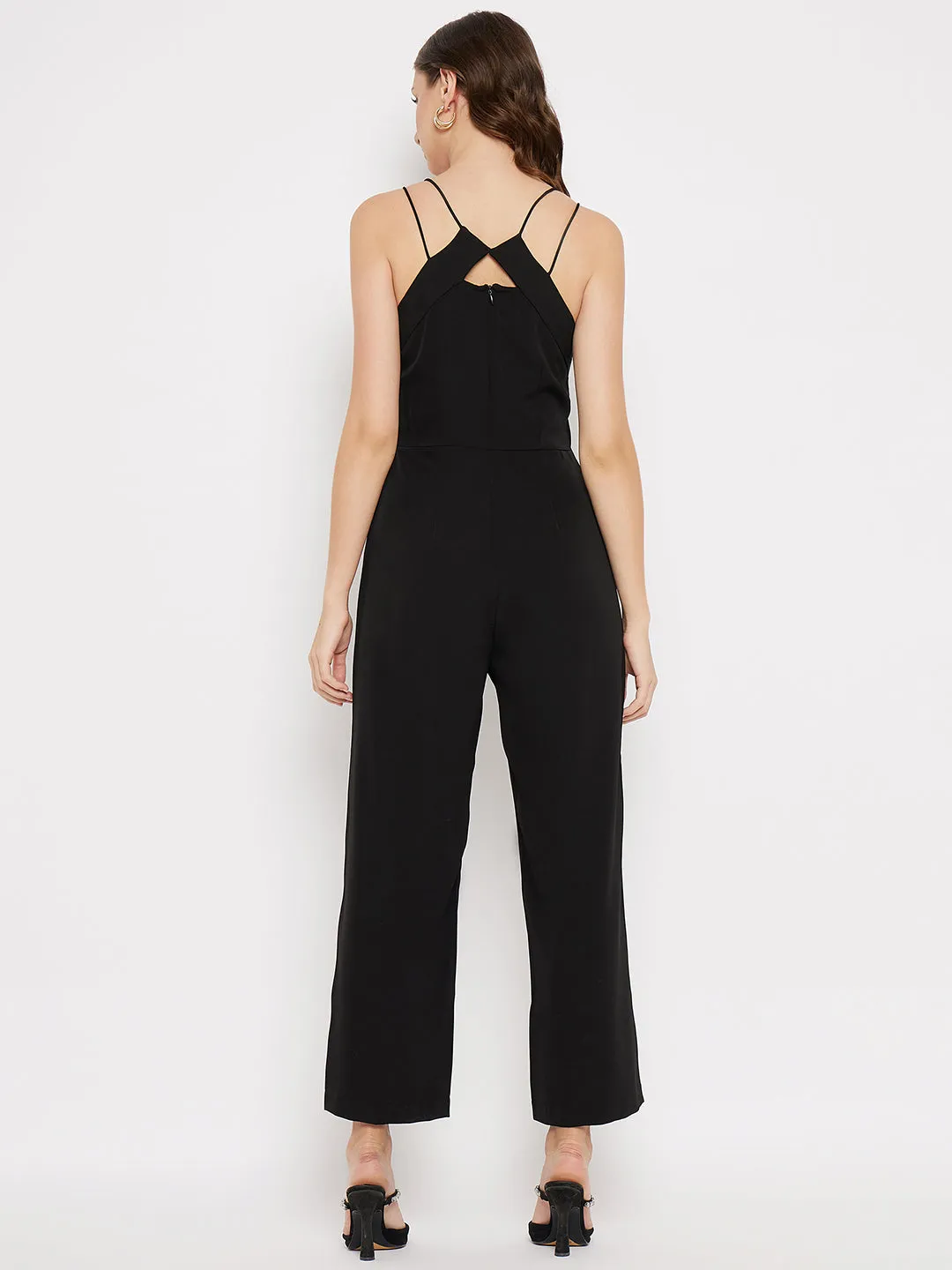 Madame  Cami-Neckline Black Jumpsuit