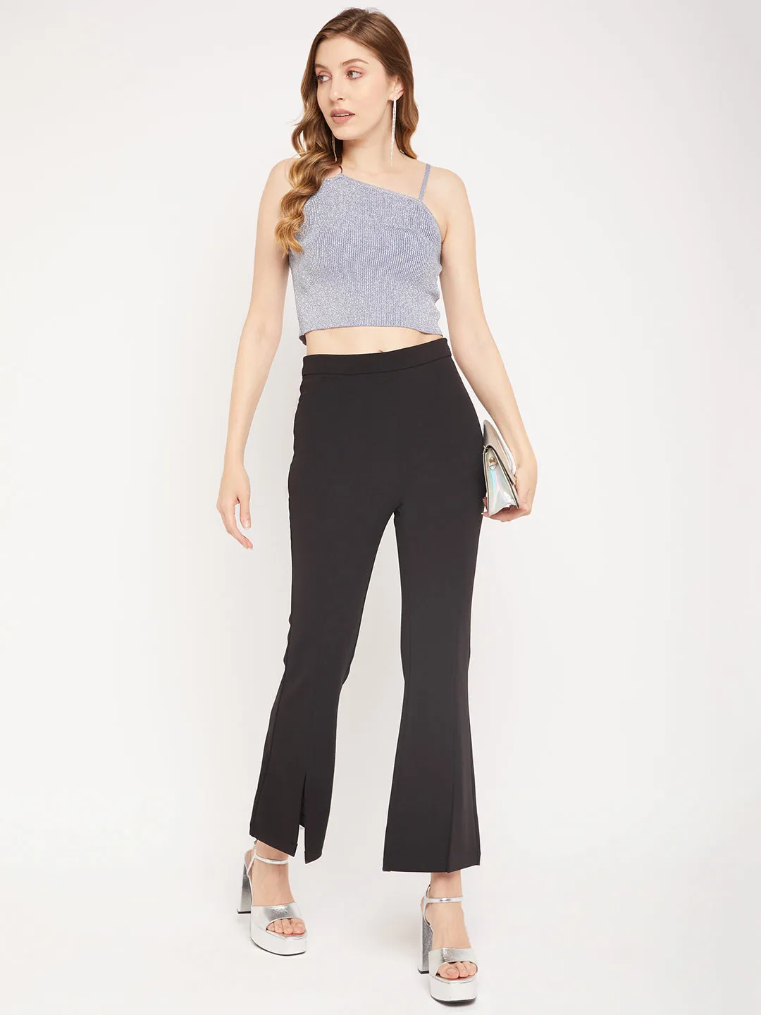 Madame Embellished One Shoulder Crop Top