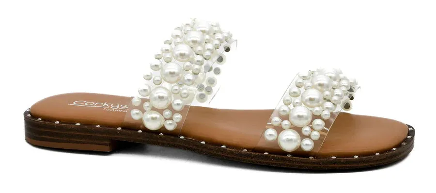 Mamma Mia Clear Pearl Sandals