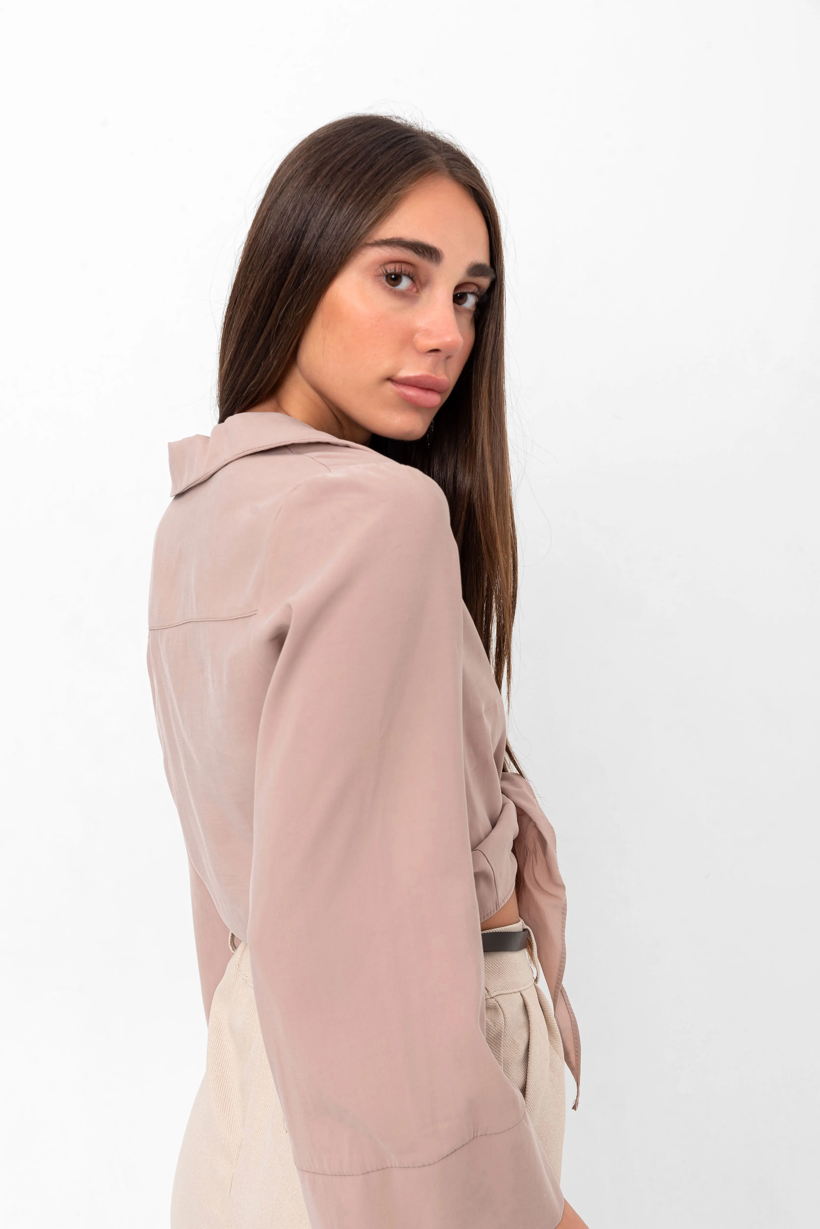 Marilyn Tie-Up Shirt - Beige