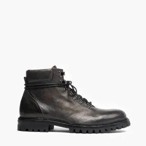 Matteo | Men's hiking boots in dark grey buffalo leather