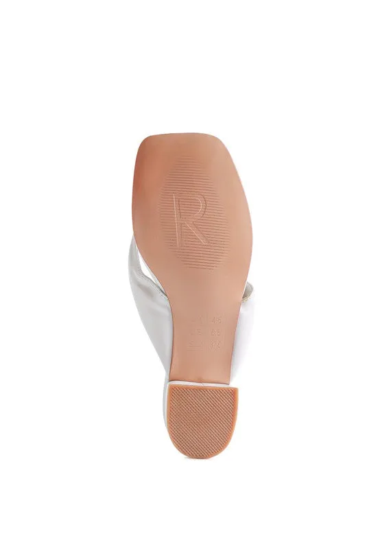 MEMESTAR Latte Tan Low Heel Thong Sandals