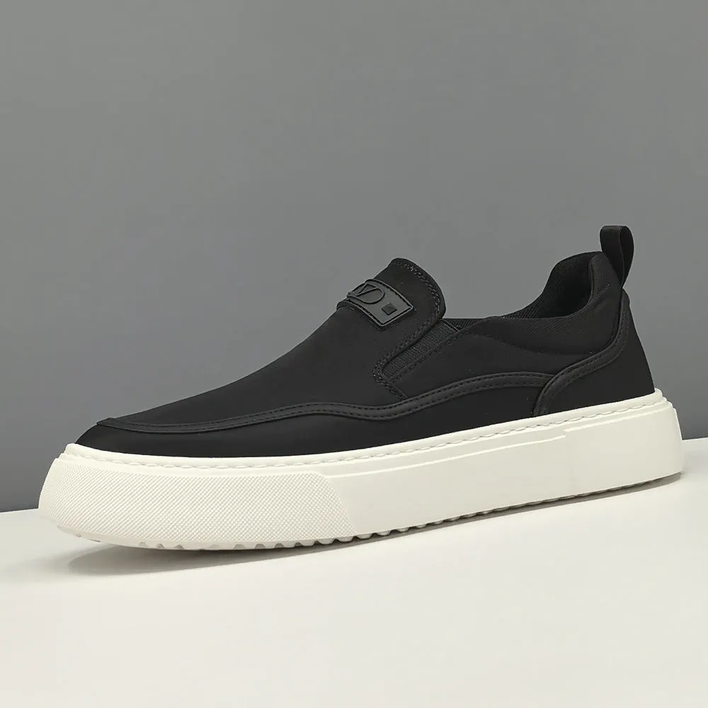 Men Minimalism Plain Canvas Flat Casual Loafers