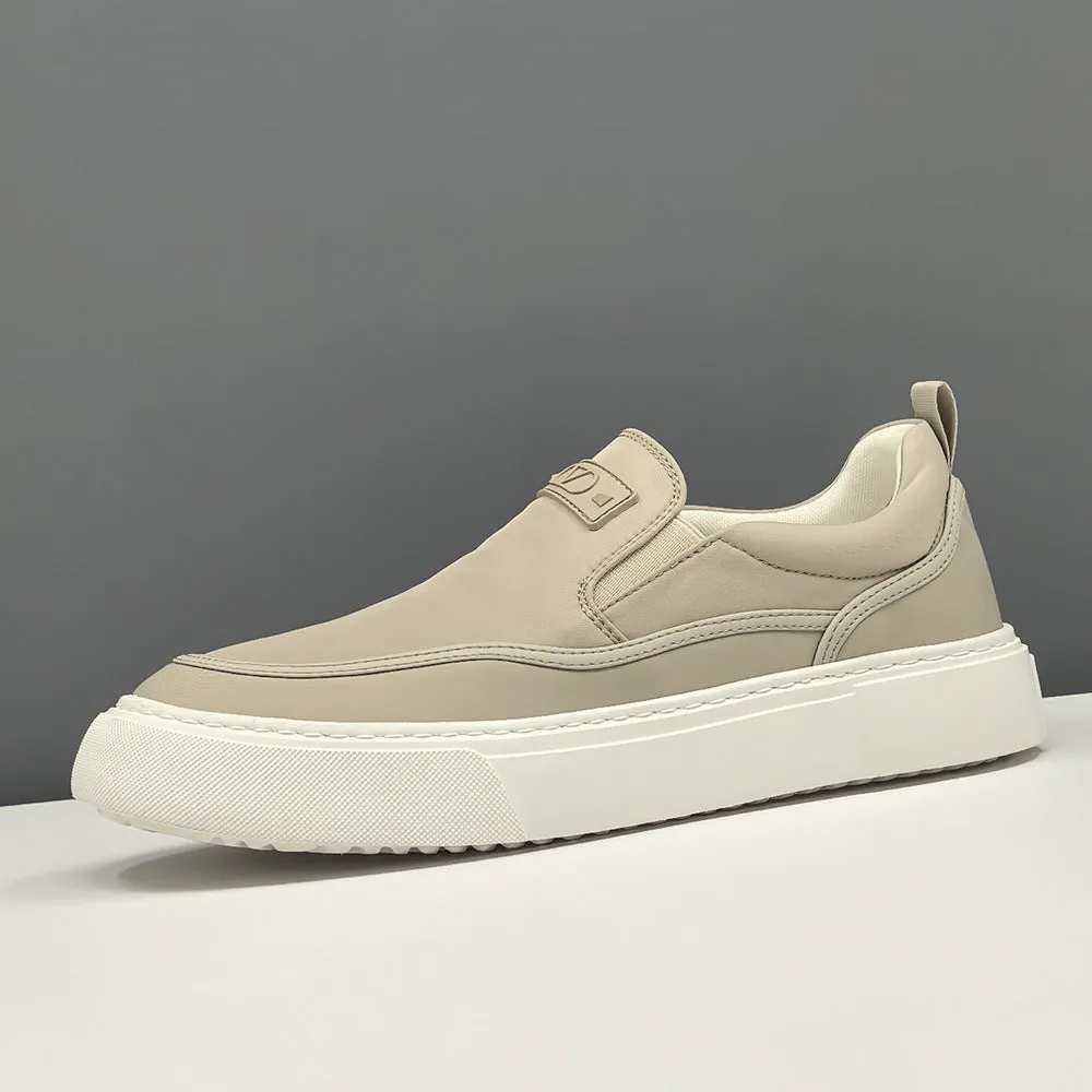 Men Minimalism Plain Canvas Flat Casual Loafers