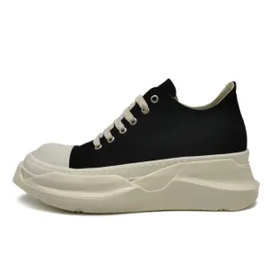 Men Preppy Style Lace Up Platform Height Increasing Sneakers