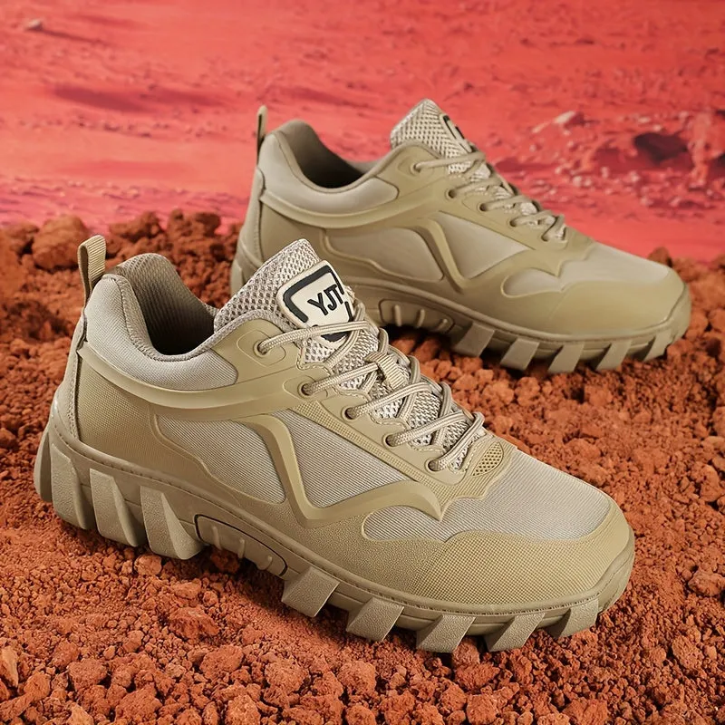 Men's Breathable Mesh Tactical Sneakers - Casual All-Season Fashion Footwear