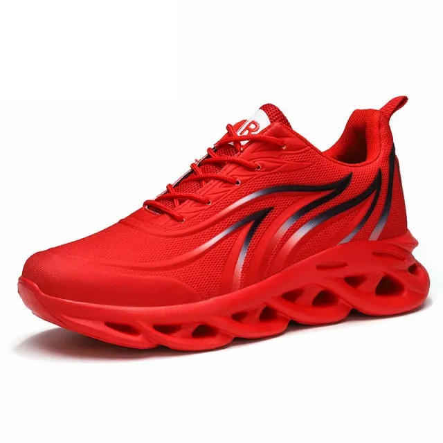 Men's Flame Print Sneakers Comfortable Running Sneakers