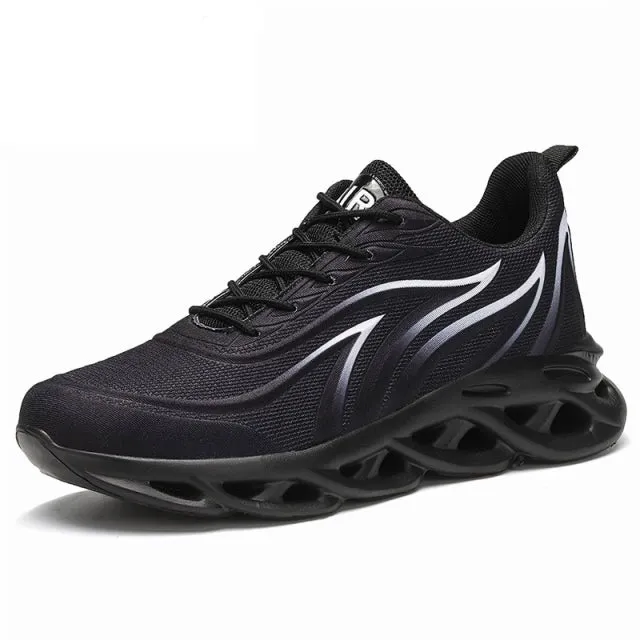 Men's Flame Print Sneakers Comfortable Running Sneakers