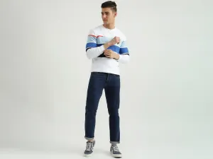 Mens Long Sleeve Stripe Sweatshirt