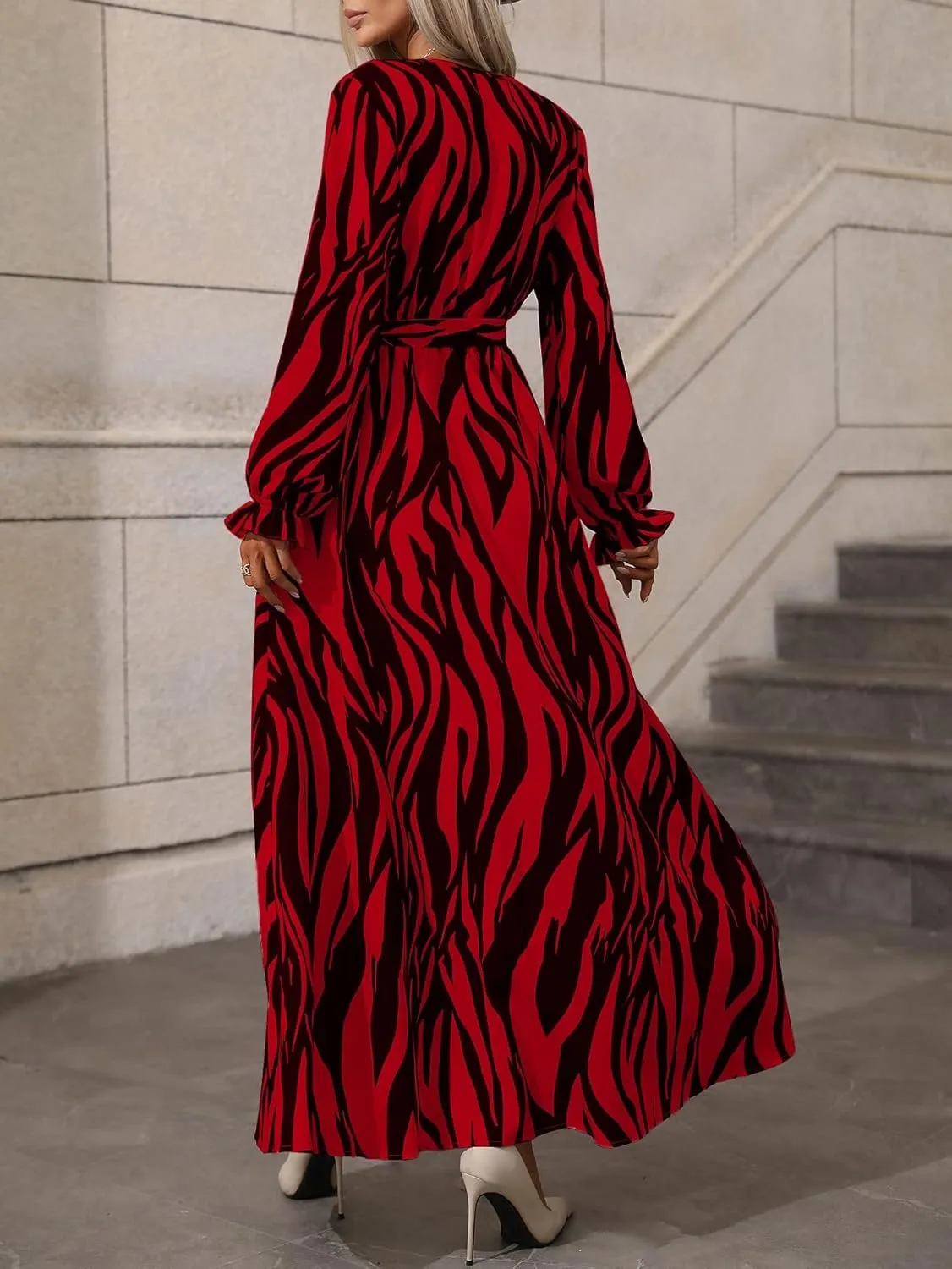 Mia – Unity Zebra-Striped Women’s Dress