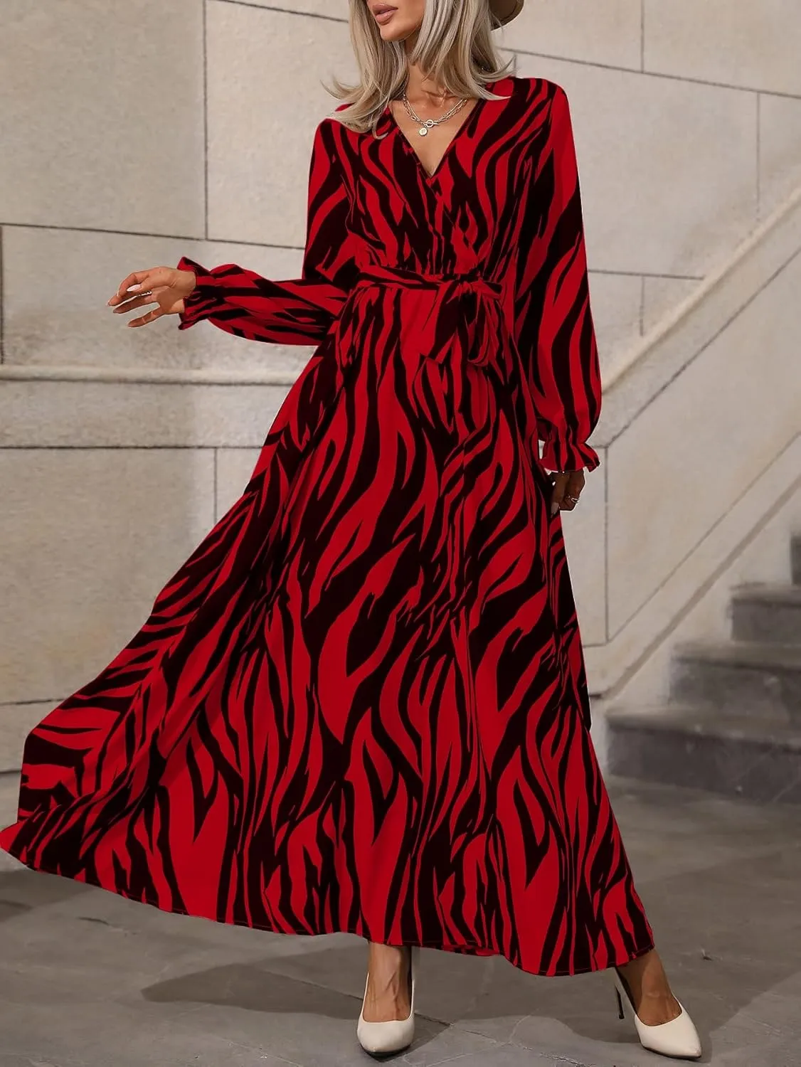 Mia – Unity Zebra-Striped Women’s Dress