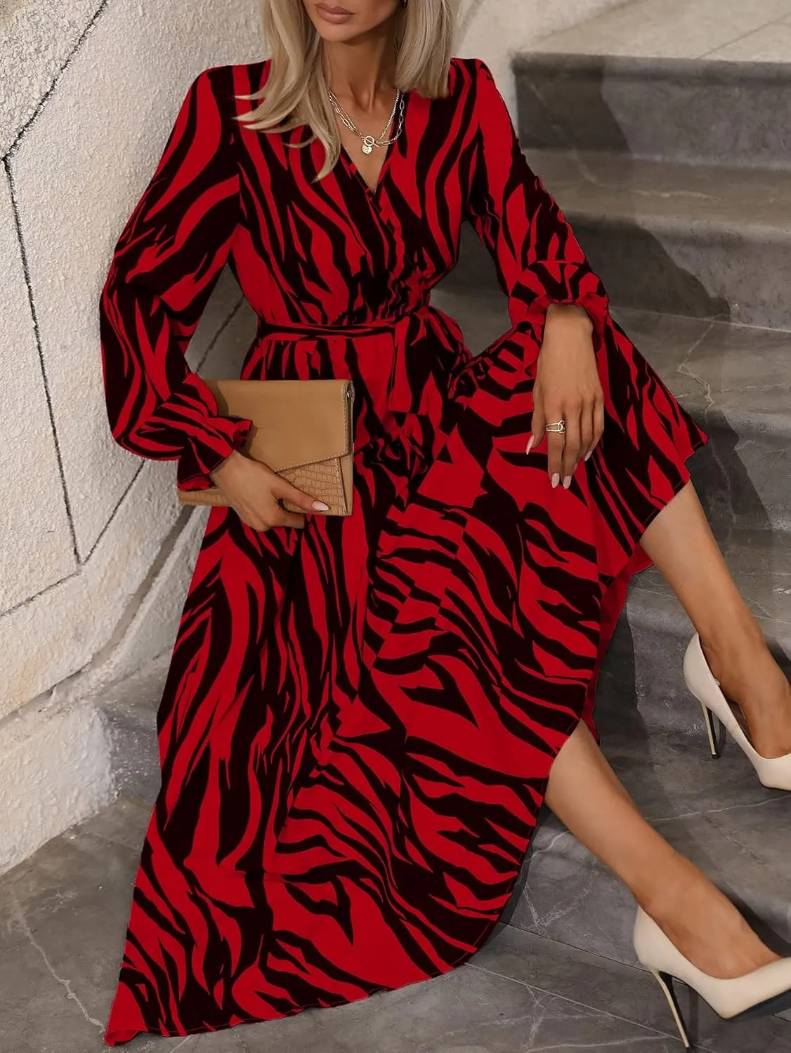 Mia – Unity Zebra-Striped Women’s Dress