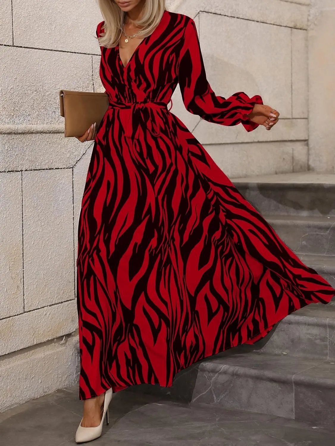 Mia – Unity Zebra-Striped Women’s Dress