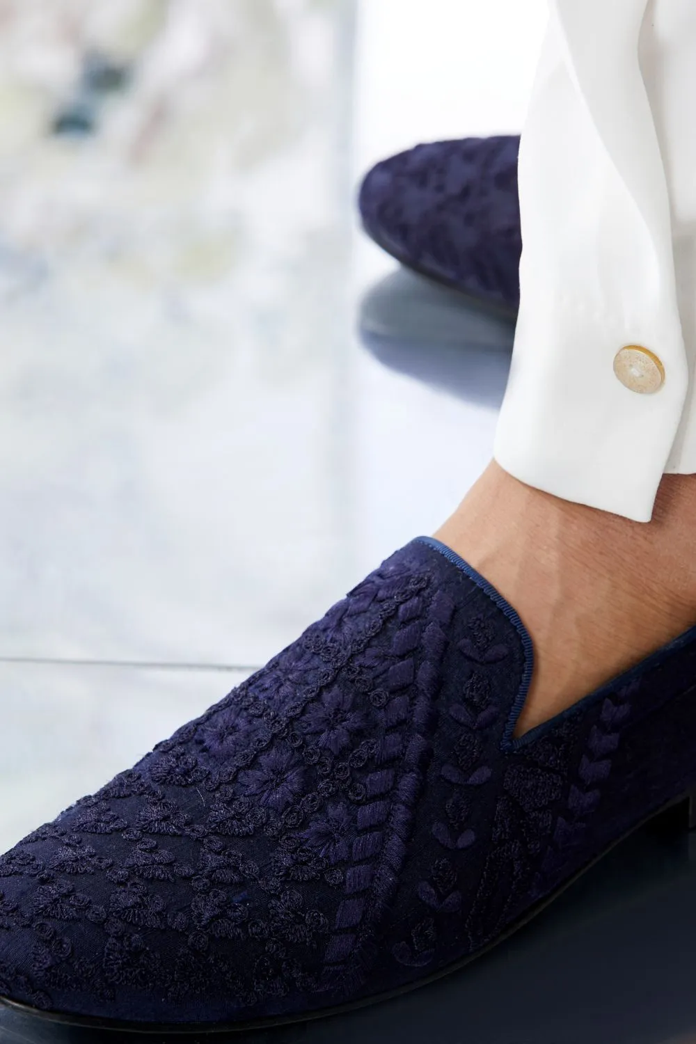 Midnight Blue Sherwani Set