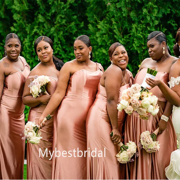 Mismatched Off-shoulder Sweetheart Elegant Simple Long Bridesmaid Dressess, BDS0275