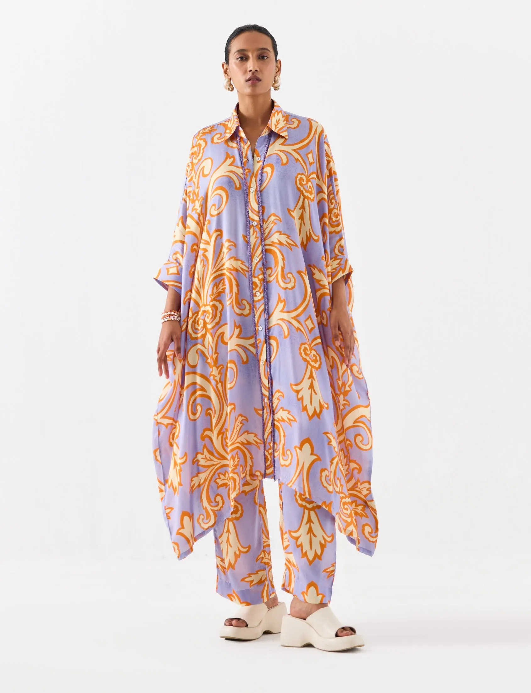 Mojito front button kimono kurta and pants