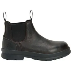 Muck Men's Chore Farm Leather Chelsea Waterproof Work Boot - Black - CCLP-900