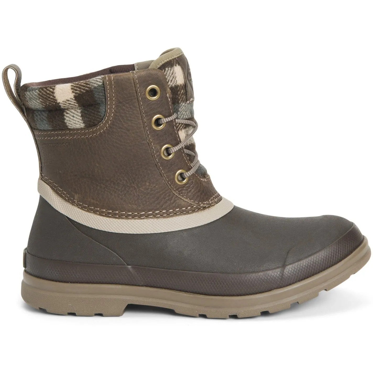 Muck Women's Originals Duck Lace Waterproof Outdoor Boot- Brown- ODLW-109
