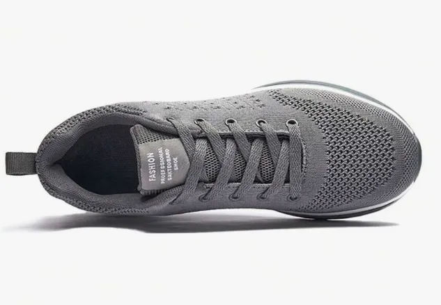 NEW Men's Comfortable Air Cushion Anti-Skid Wear-Resistant Trendy Outdoor Sneakers, Grey, Sz 9