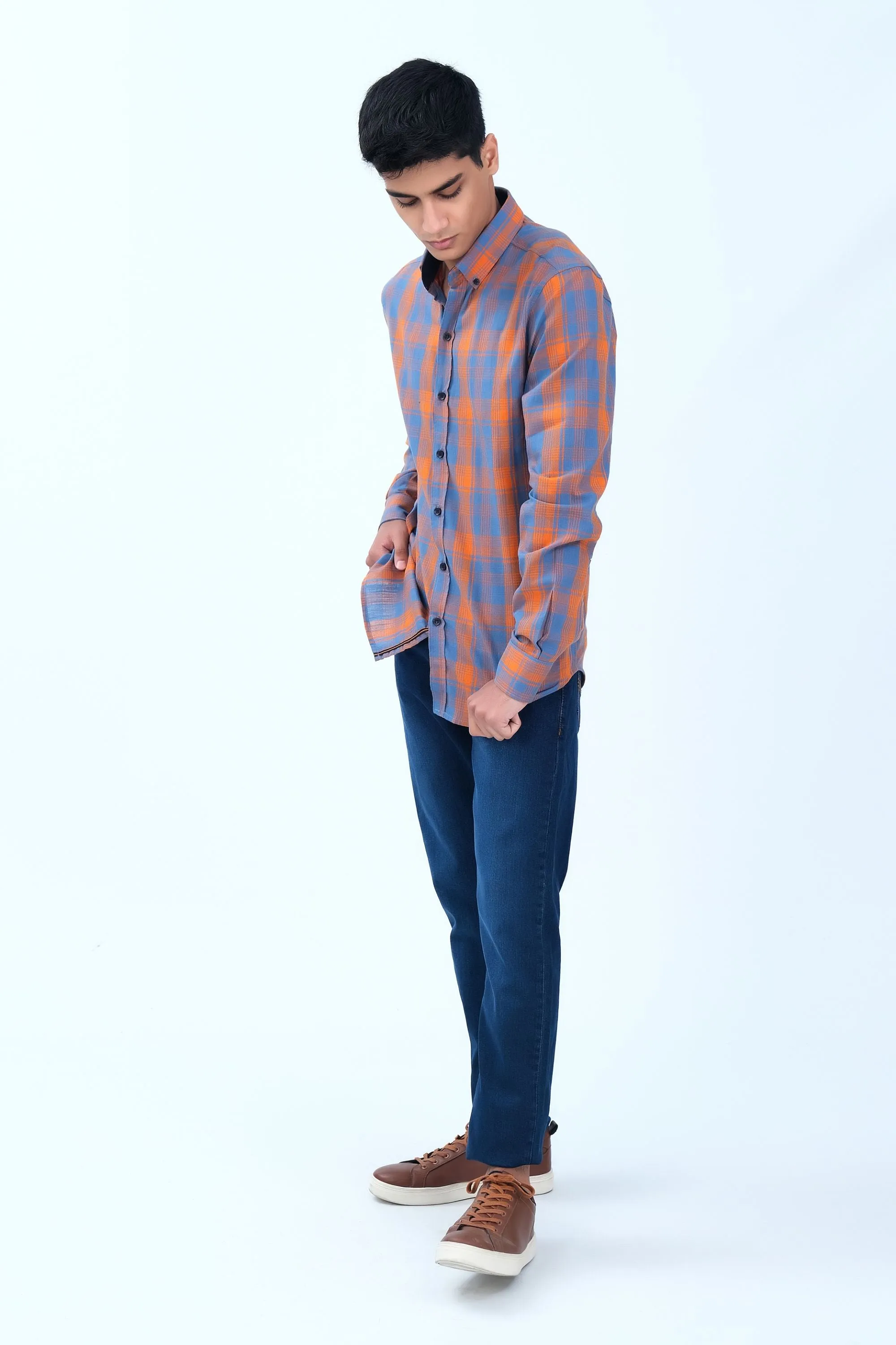 Orange Casual Shirt