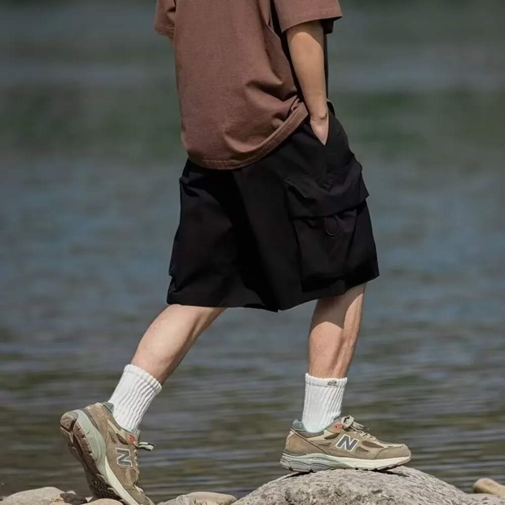 Outdoor Solid Color Cargo Shorts