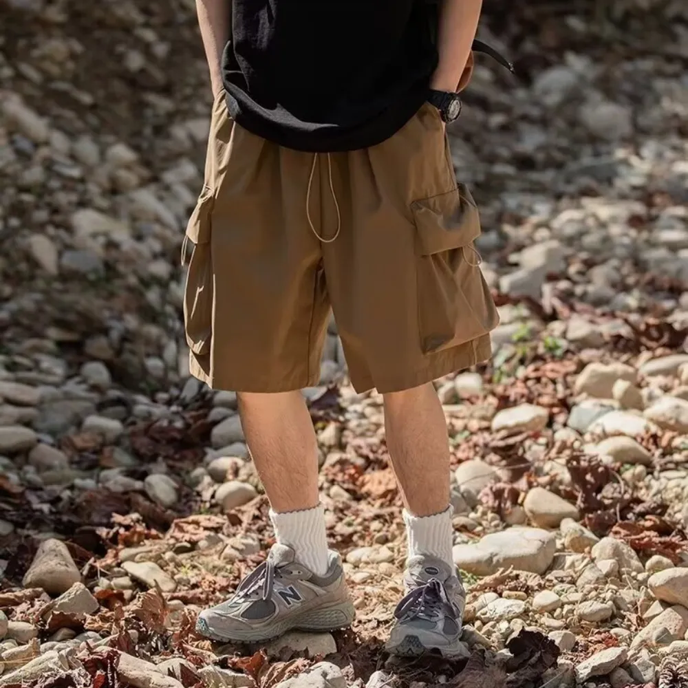 Outdoor Solid Color Cargo Shorts