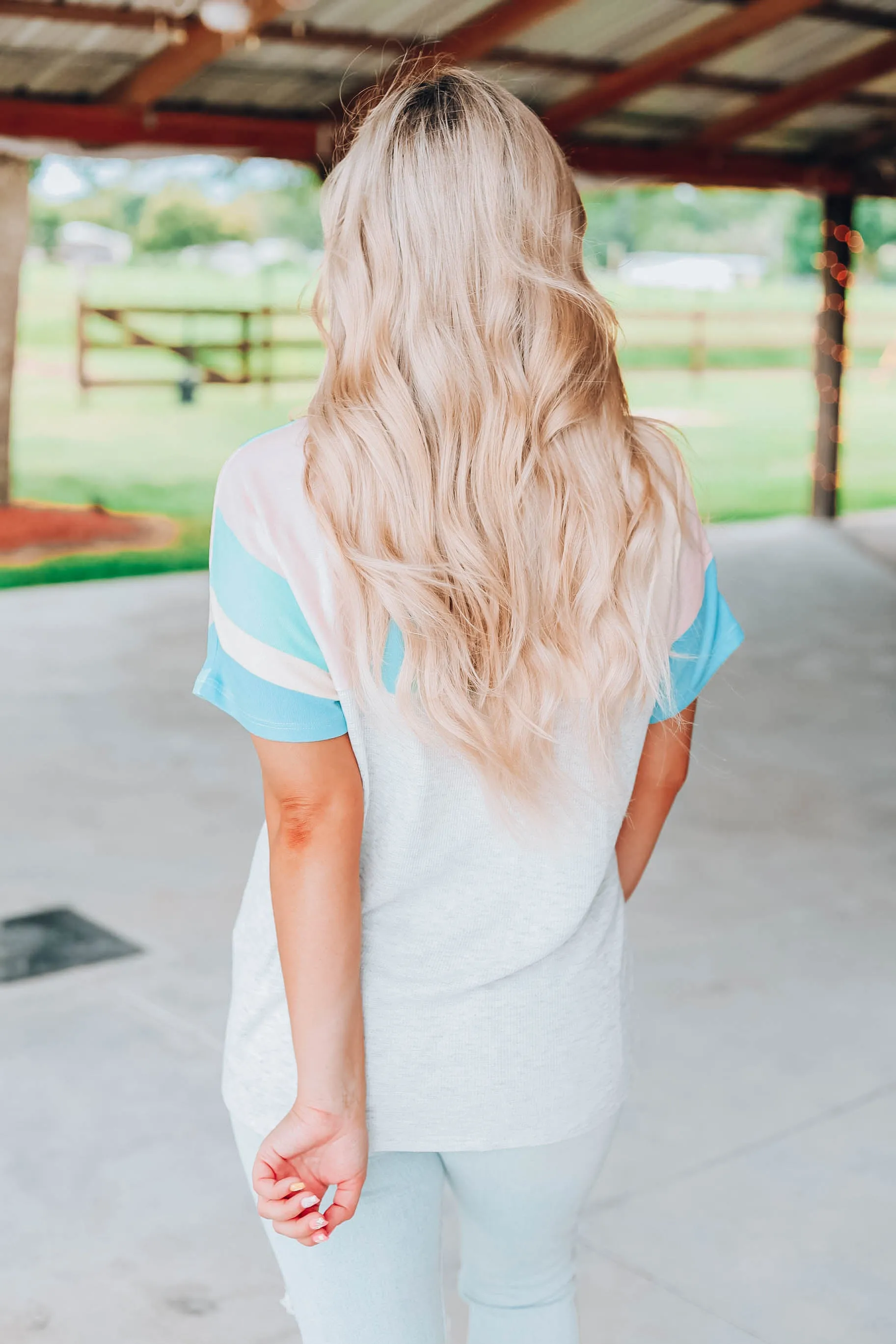 Pastel Mix Color Block Top