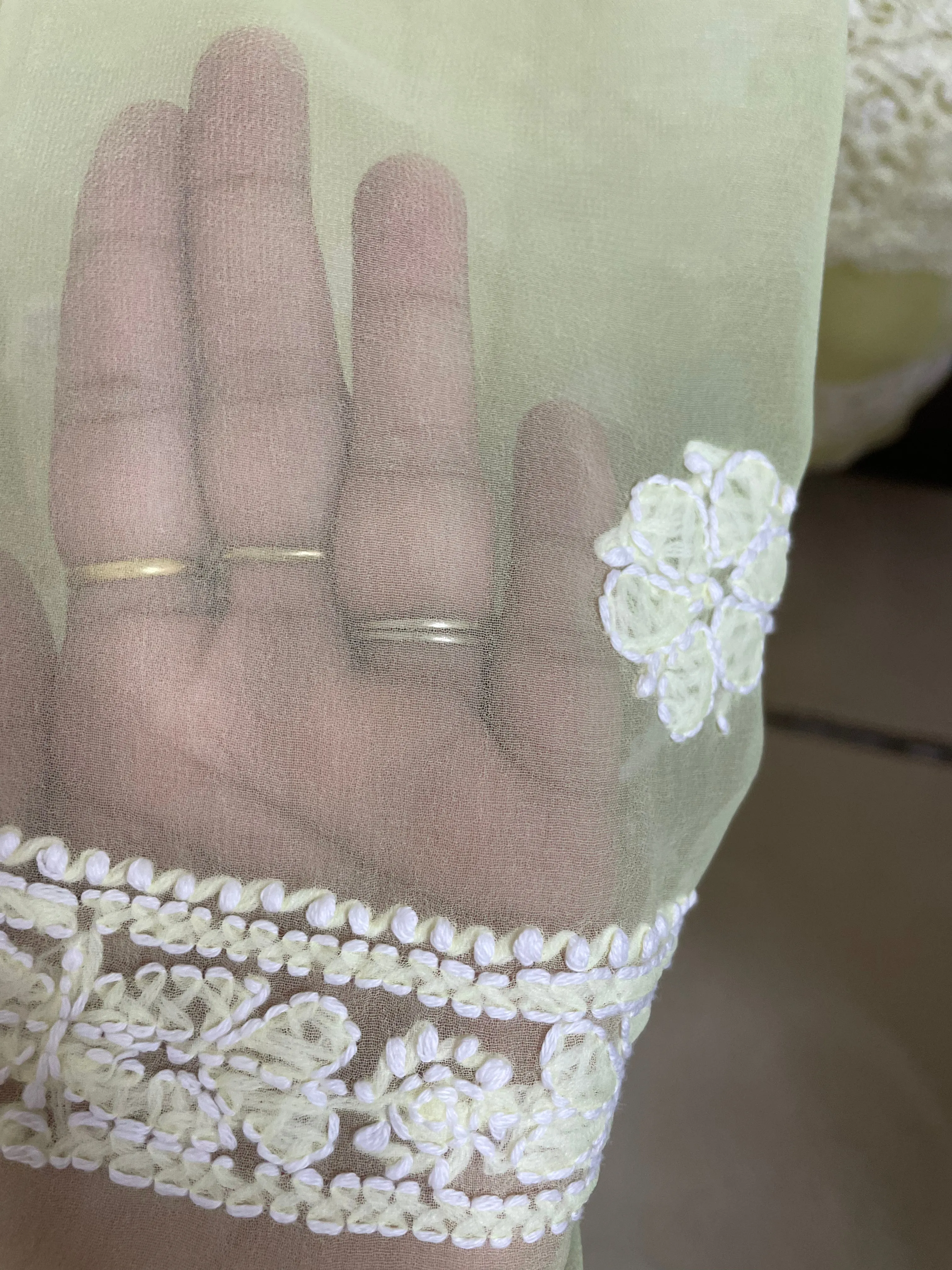 Pearl White Trending Everyday Georgette Chikankari Salwar Suit Set Unstitched