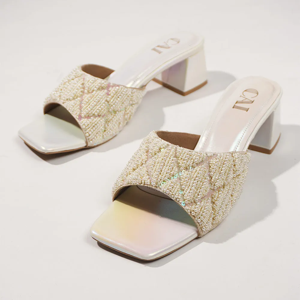 Pearly White Heels