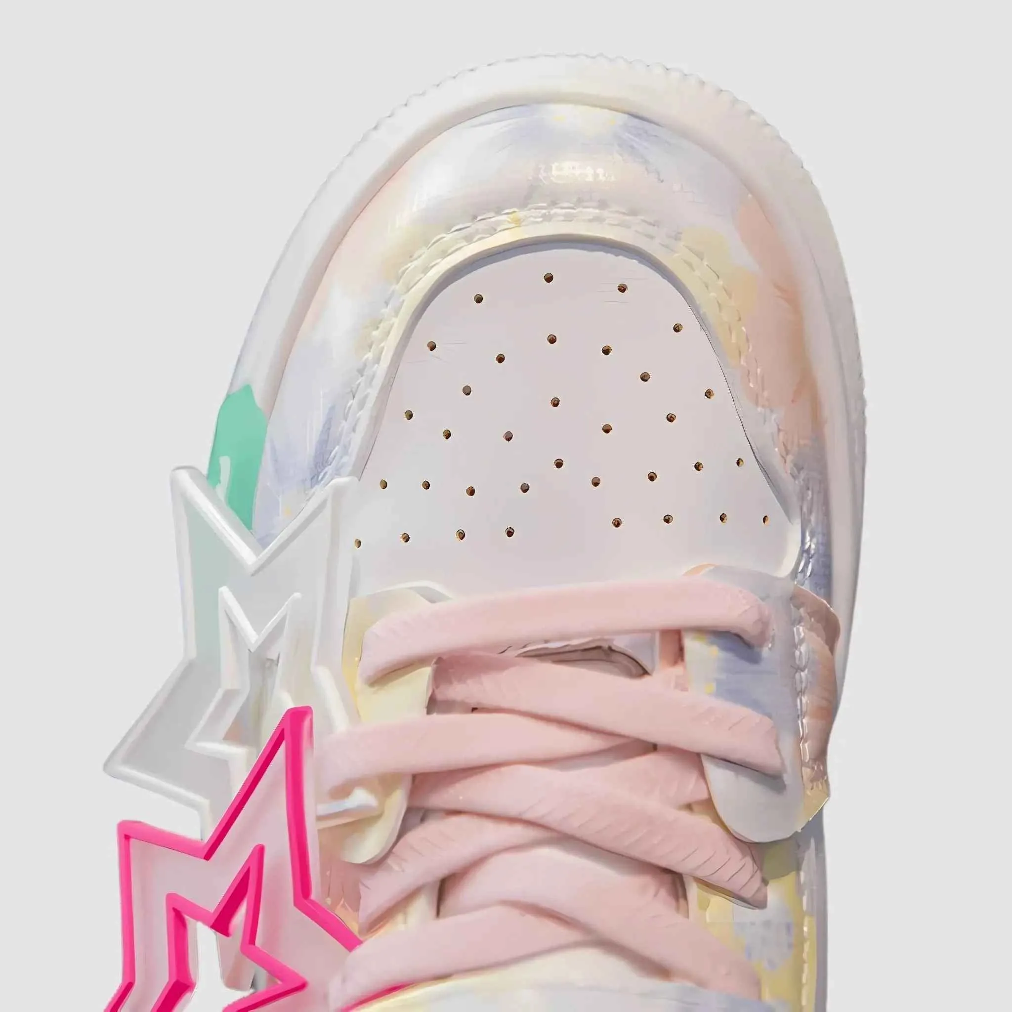 Pink Star High-Tops Sneakers