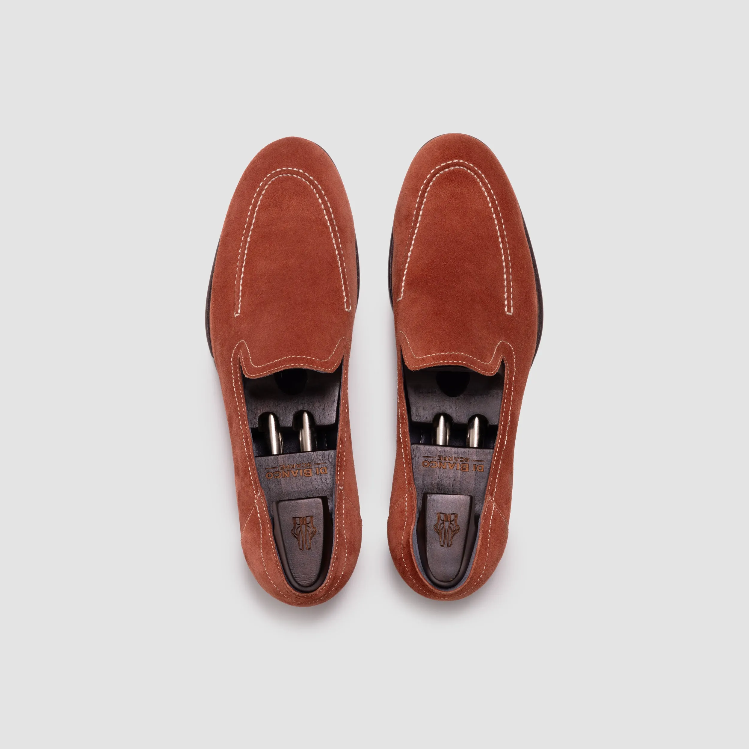 Positano Suede Rust Men's Italian Loafer