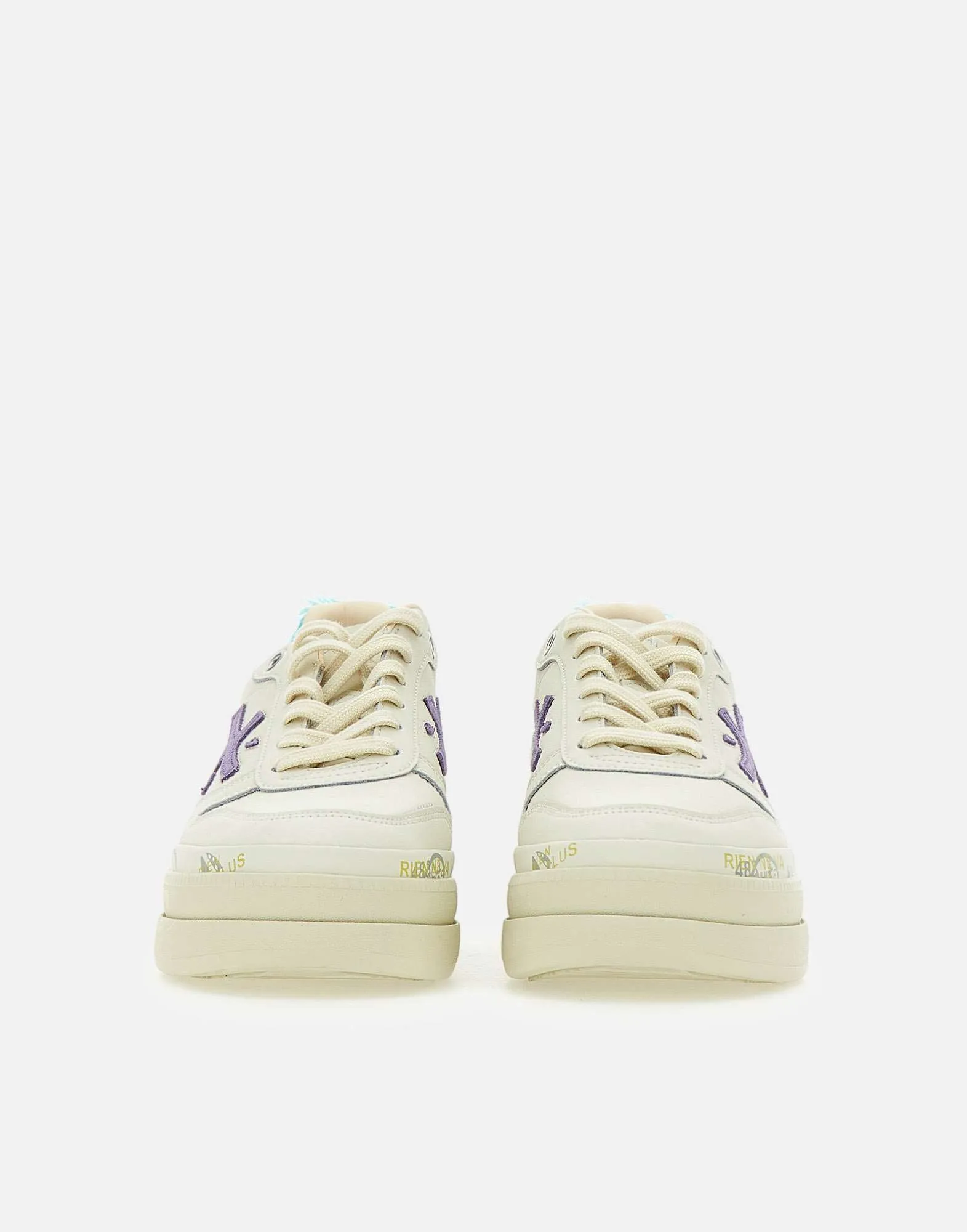 Premiata Micol7443 Beige turkoslila sneakers