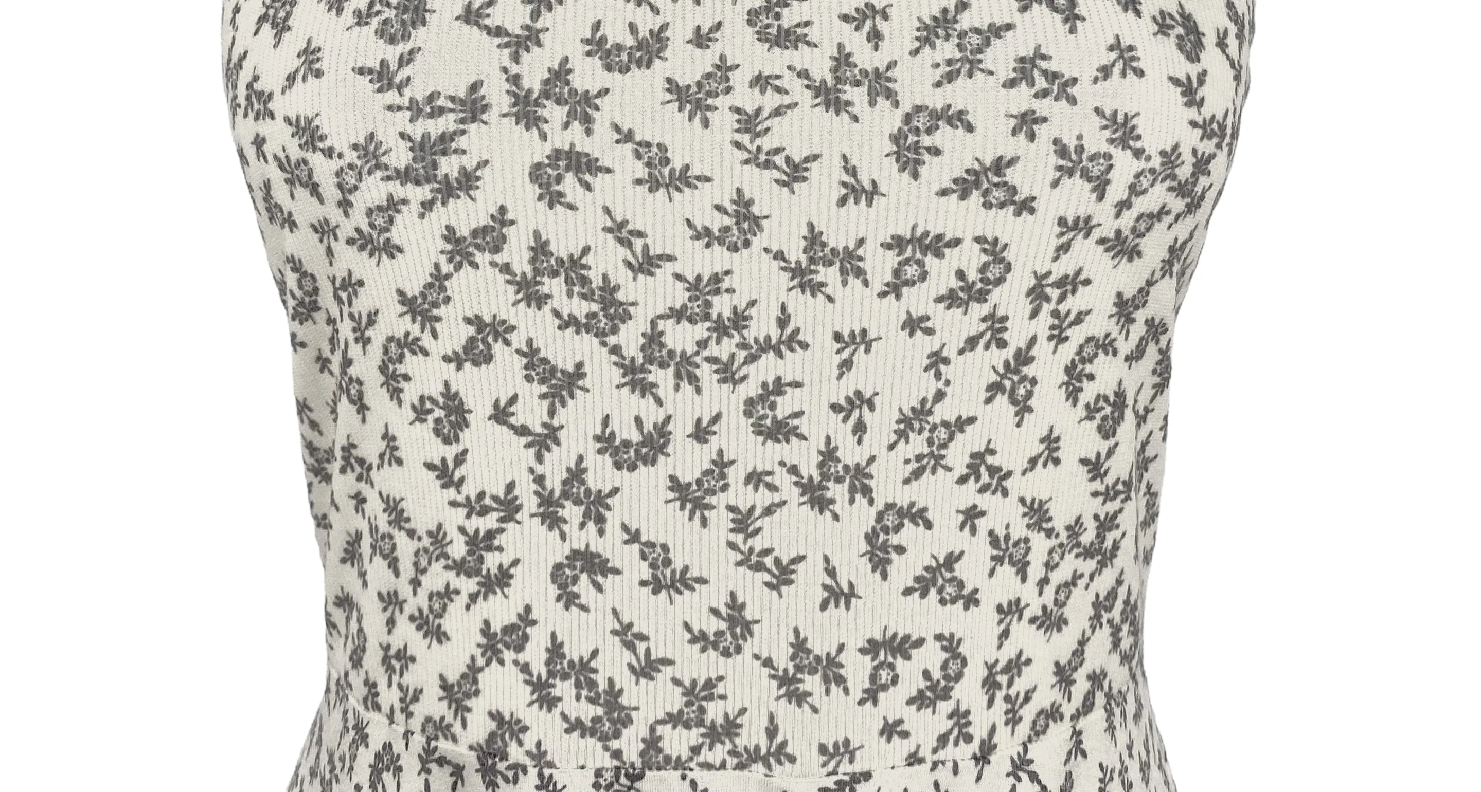 Printed Baby Rib Knit Dress